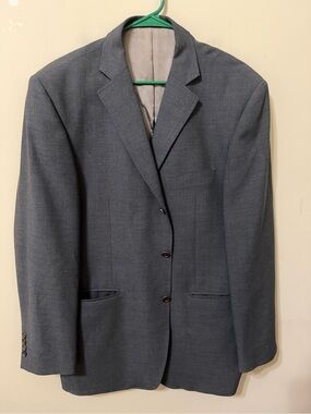 St Michael Marks & Spencer Italian Classic Gray Tailored Jacket merino wool 42r